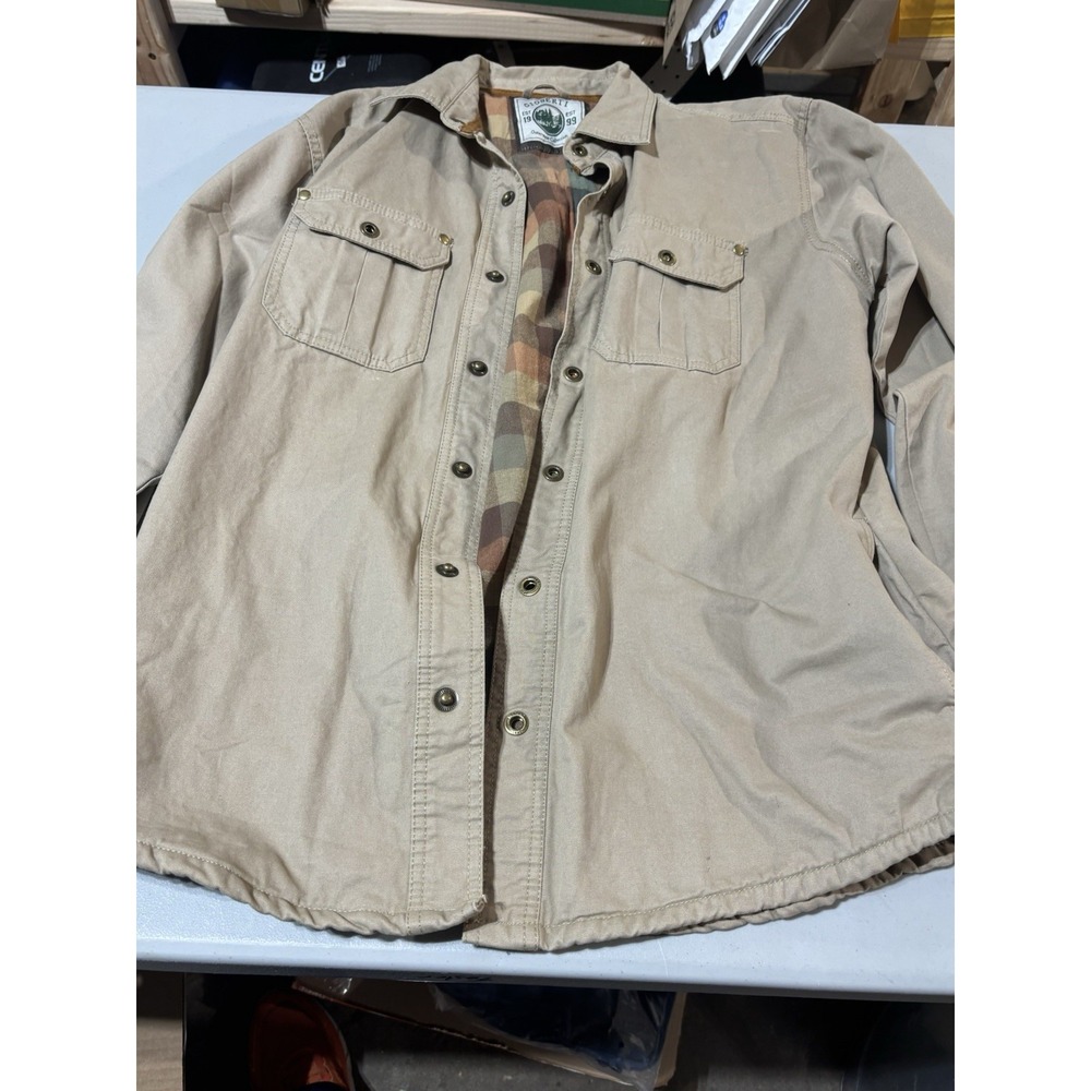 Gioberti Jacket Mens Size Medium Tan Warm‎ Soft Flannel Lining